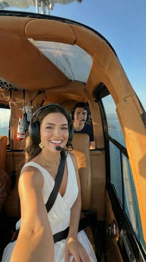 Casal no Helicóptero