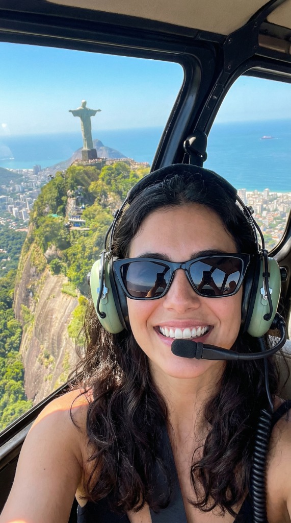 Turista com Cristo Redentor