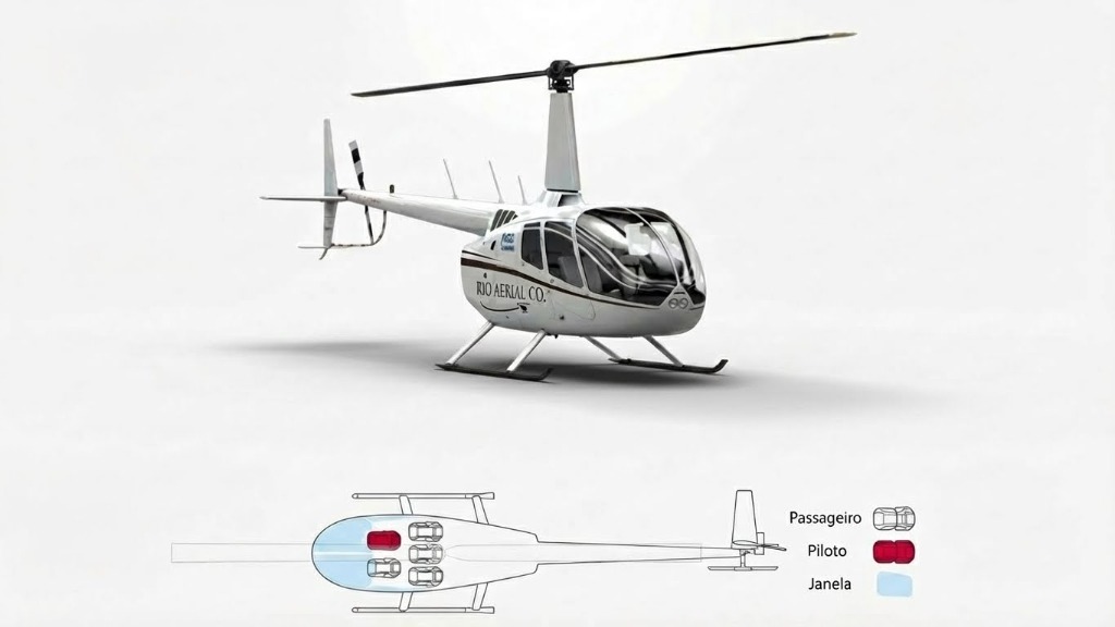 Robinson R66 Turbine e Esquema de Assentos
